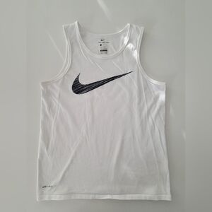 Nike Dri-FIT White Tee with Black Text